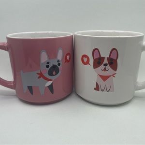 Set of 2 French Bulldog Frenchie Love Mugs by Threshold 💕